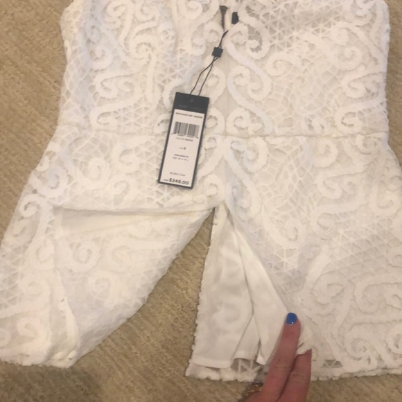 BCBG Maxazria white lace blouse - Picture 3 of 5